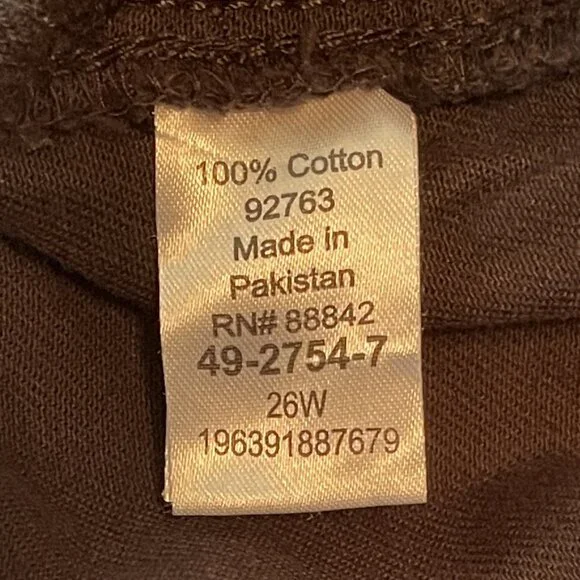 WOMENS SHORTS Size 26W WOMAN WITHIN Elastic Waist BLACK Cotton DENIM 1071A - Picture 4 of 9